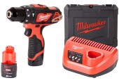 Milwaukee M12 BPD-202C Akumulatorowa wiertarka udarowa (12V/2x2,0Ah) 4933441940