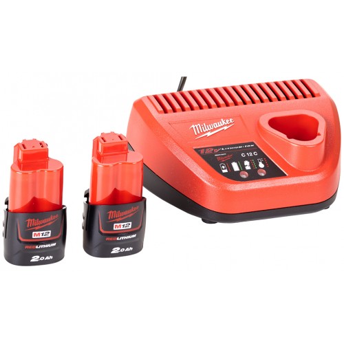 Milwaukee M12NRG-202 Zestaw startowy (12V/2x2,0Ah) 4933459209