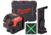Milwaukee M12 CLL4P-0C Laser krzyżowy z 4 punktami, bez aku, walizka 4933479202