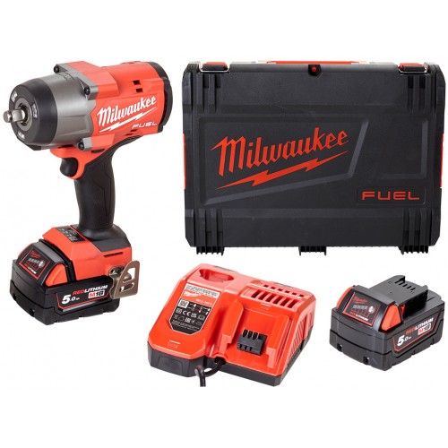 Milwaukee FHIW2F12-502X Bezprzewodowy klucz udarowy M18(1/2"/18V/2x5,0Ah)Walizka4933492783