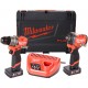 Milwaukee M12 FUEL Zestaw startowy M12FPP2X2-402X: M12 FPD2-0 + FCIWF12G3 (2x 4,0Ah)