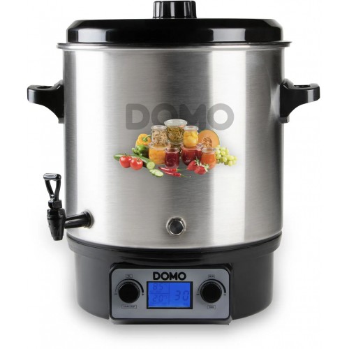 DOMO Garnek do pasteryzacji, stal nierdzewna z LCD - 2 otwory- plastikowy kranik DO42328PC DOMO Garnek do pasteryzacji, stal nierdzewna z LCD - 2 otwory- plastikowy kranik DO42328PC