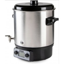 DOMO Garnek do pasteryzacji,stal nierdz. z LCD-2 otwory-kranik inox (27l /2000W) DO42329PC
