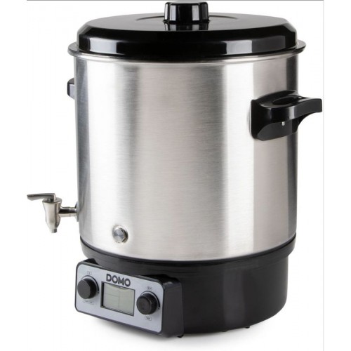 DOMO Garnek do pasteryzacji,stal nierdz. z LCD-2 otwory-kranik inox (27l /2000W) DO42329PC