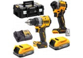 DeWALT DCK2051E2T Zestaw narzędzi (DCD800+DCF850+18v/2x1,7Ah PowerStack) Tstak