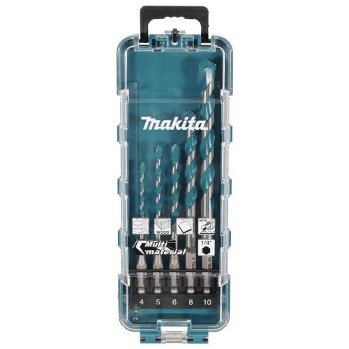 Makita E-16732 Zestaw wierteł z chwytem 1/4'' sześciokątny Wielomateriałowy 5 szt.