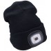 EXTOL LIGHT Czapka z latarką czołową 45lm,ładowalna,USB,czarna,rozmiar uniwersalny 43199