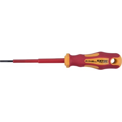 EXTOL PREMIUM wkrętak, śrubokręt, (-) 2,5x80mm, VDE, CrV 53073 EXTOL PREMIUM wkrętak, śrubokręt, (-) 2,5x80mm, VDE, CrV 53073