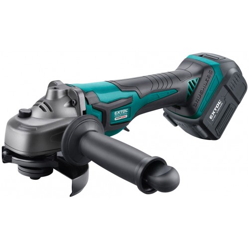 EXTOL INDUSTRIAL Akumulatorowa szlifierka kątowa SHARE20V, 125mm, BRUSHLESS, 20V Li-ion, 4
