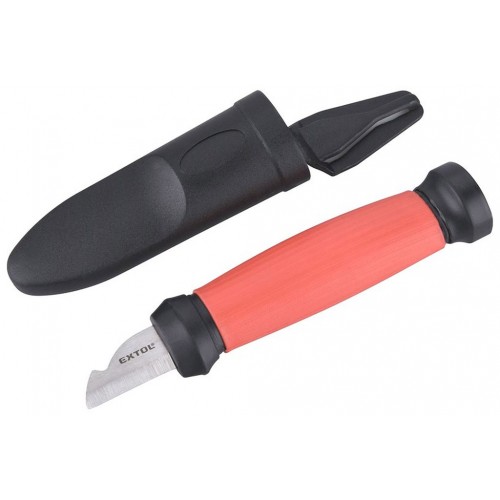 EXTOL PREMIUM Nóż do odizolowywania kabli, obszyty, plastik. obudowa, 155 / 120mm 8831101