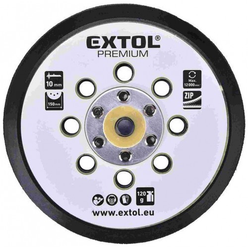 EXTOL PREMIUM Dysk do szlifierki mimośrodowej na suchy rzep, 150mm 8865038A EXTOL PREMIUM Dysk do szlifierki mimośrodowej na suchy rzep, 150mm 8865038A