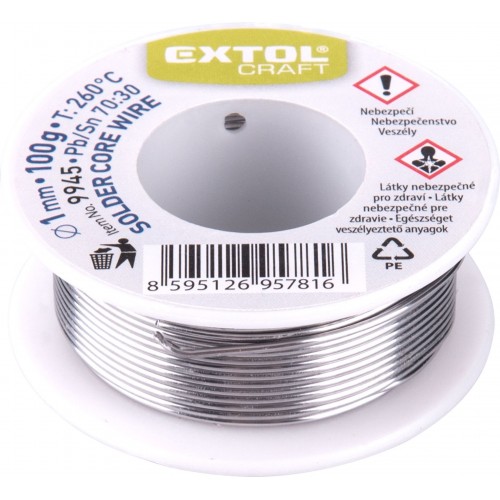EXTOL CRAFT Cyna o średnicy 1mm, 100g 9945 EXTOL CRAFT Cyna o średnicy 1mm, 100g 9945