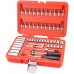 EXTOL PREMIUM Zestaw kluczy nasadowych i bitów, 57szt, CrV, 1/4" 8818101