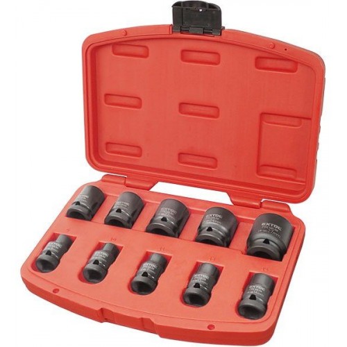 EXTOL PREMIUM Zestaw kluczy nasadowych, udarowych, 10szt, 1/2", 9-27mm, CrMoV 8818131 EXTOL PREMIUM Zestaw kluczy nasadowych, udarowych, 10szt, 1/2", 9-27mm, CrMoV 8818131