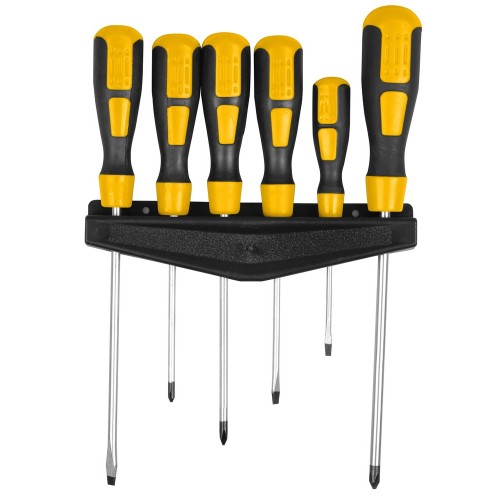 FIELDMANN FDS 1002-6R, Zestaw 6 wkrętaków-3 płaskie,3 krzyżowe+uchwyt ściana