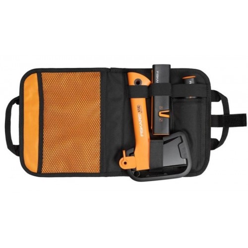 Fiskars Zestaw kempingowy, siekiera + nóż + ostrzałka 1025441
