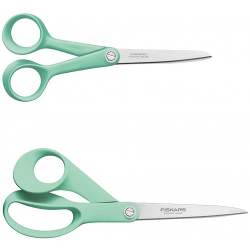 Fiskars Inspiration Mint Zestaw nożyczek  (17 cm & 21 cm) 1084006