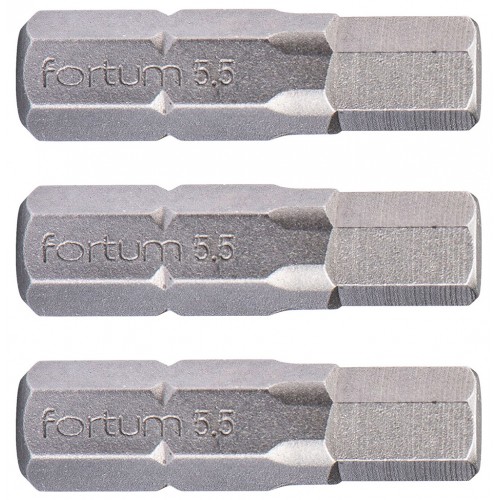 FORTUM zestaw imbusów 3szt, H 5,5x25mm, S2 4741507