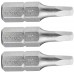FORTUM Zestaw końcówek kwadratowych 3szt, SQ 1x25mm, S2 4741601