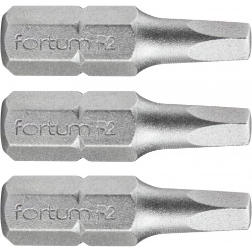 FORTUM zestaw końcówek kwadratowych 3szt., SQ 2x25mm, S2 4741602 FORTUM zestaw końcówek kwadratowych 3szt., SQ 2x25mm, S2 4741602
