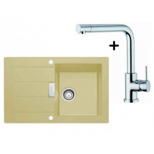 Franke SET T2 Zlewozmywak SID 611-78 kawowy + bateria FN 0147, 114.0252.947