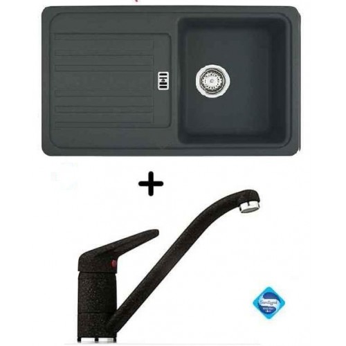 Franke SET G19 Zlewozmywak EFG 614-78 grafitowy + bateria FC 9541.099, 114.0120.388 Franke SET G19 Zlewozmywak EFG 614-78 grafitowy + bateria FC 9541.099, 114.0120.388