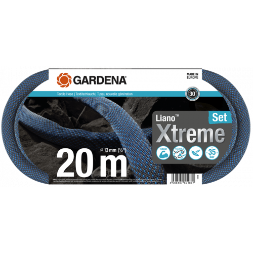 GARDENA Liano Xtreme Wąż tekstylny (1/2"), 20 m zestaw 18470-20