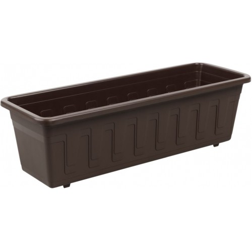 PLASTKON Doniczka balkonowa Garden 80 cm brązowy