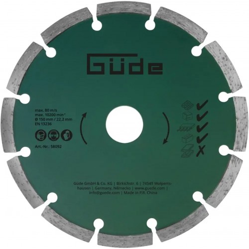 GÜDE Tarcza diamentowa 150 mm do frezarki do rowków MD 1700 58092