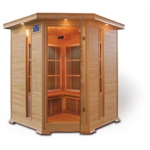 DeLuxe Infrasauna 4 - osobowa 4005 CARBON, narożna, promienniki węglowe DL4005CAR