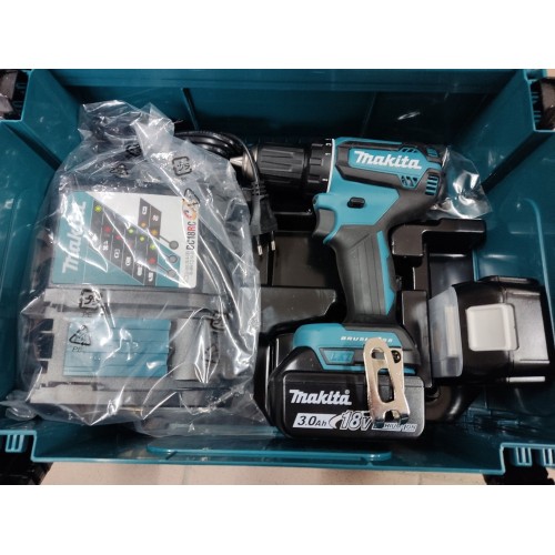 Makita DDF485RFJ Wiertarko-wkrętarka akumulatorowa Li-ion LXT, 2x 18V/3,0 Ah, Makpac