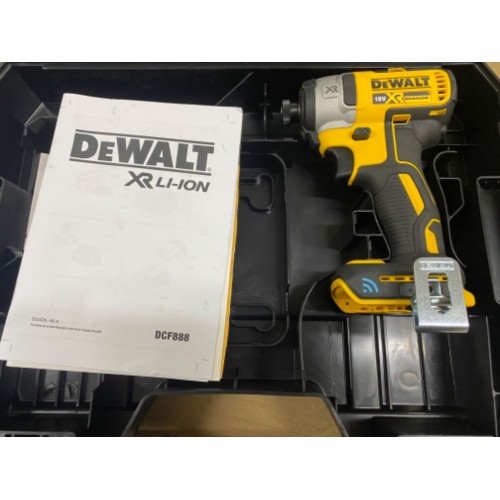 DeWALT DCF888NT Zakrętarka udarowa Tool Connect 1/4'' (205Nm/18V/bez aku)Tstak