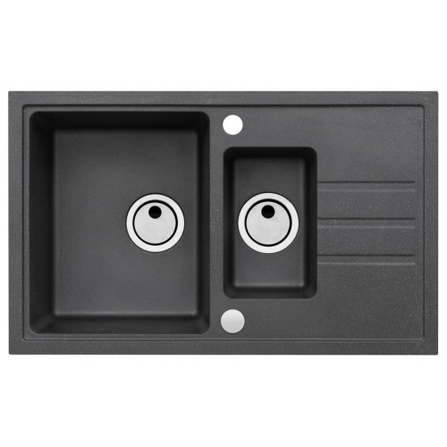 ALVEUS INTERMEZZO 70 Zlewozmywak granitowy, 780 x 480 mm, czarny