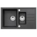 ALVEUS INTERMEZZO 70 Zlewozmywak granitowy, 780 x 480 mm, czarny