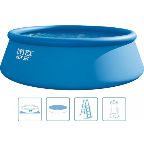 INTEX Easy Set Pool Basen 457 x 122 cm z pompą filtrującą 12 V 26168GN