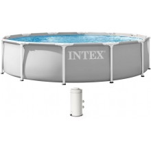 INTEX PRISM FRAME Okrągły basen 366 × 76 cm z filtrem kartuszowym 220–240V 26712ND
