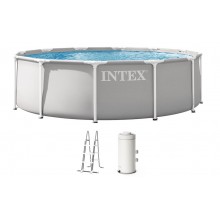 INTEX PRISM FRAME Okrągły basen 366 × 99 cm z filtrem kartuszowym 220–240V 26716ND