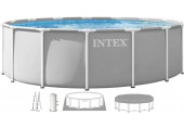 INTEX PRISM FRAME Okrągły basen 457 × 122 cm z filtrem kartuszowym 220–240V 26726ND