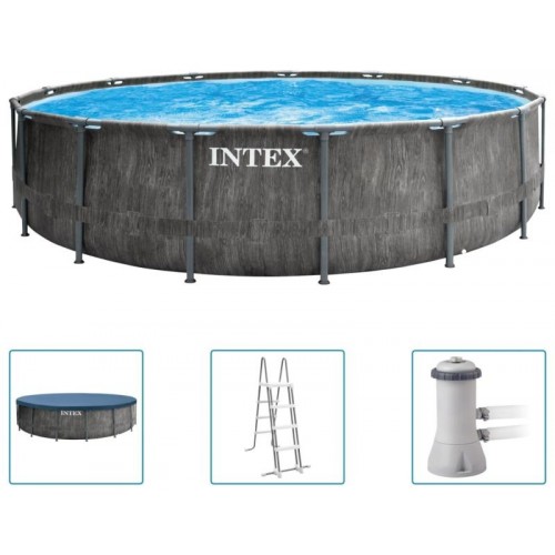 INTEX GREYWOOD PRISM FRAME PREMIUM POOLS Basen set 457 x 122 cm 26742NP