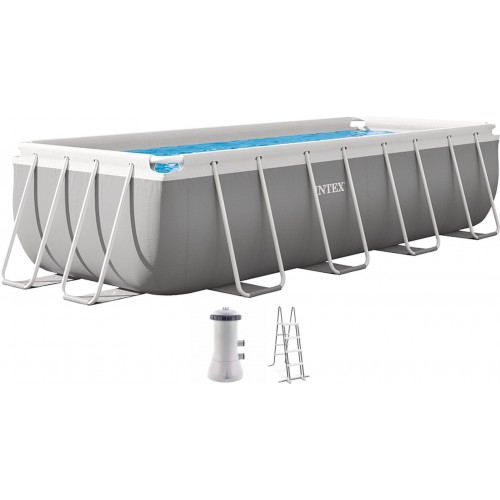 INTEX PRISM FRAME Basen prostokątny 400 × 200 × 100 cm z filtracją 220–240V 26788NP