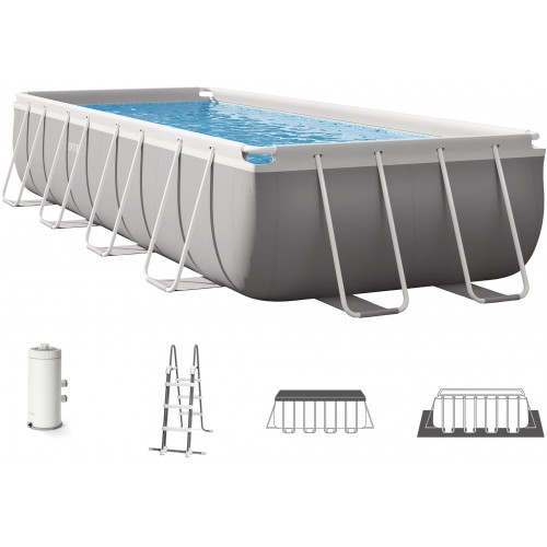 INTEX PRISM FRAME Basen prostokątny 488 × 244 × 107 cm z filtracją 220–240V 26792NP INTEX PRISM FRAME Basen prostokątny 488 × 244 × 107 cm z filtracją 220–240V 26792NP
