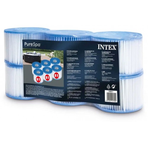 INTEX Wkład filtracyjny S1 do wanien spa PureSpa 6 szt. 29011 INTEX Wkład filtracyjny S1 do wanien spa PureSpa 6 szt. 29011
