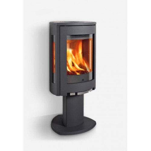 Jotul F 373 C Żeliwny piec osadzony na cokole Czarna farba 350972+350974