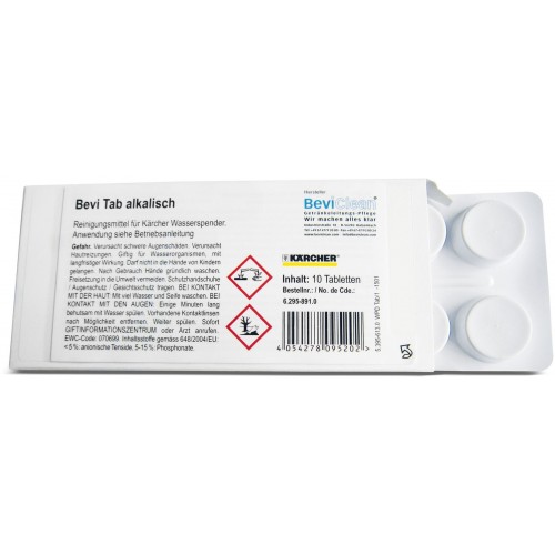 Kärcher Bevi Tab alkaline, 10 tabletek 6.295-891.0 Kärcher Bevi Tab alkaline, 10 tabletek 6.295-891.0