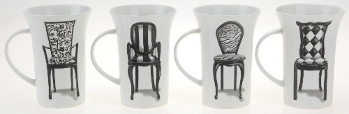 KAISERHOFF Kubek ceramiczny 400 m, wzór krzeseł KO-187840