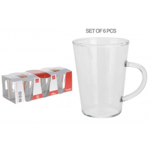 KAISERHOFF Zestaw 6 szt. szklanek do gorących napojów 250ml KO-893214 KAISERHOFF Zestaw 6 szt. szklanek do gorących napojów 250ml KO-893214