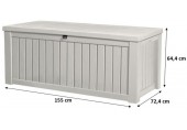KETER ROCKWOOD 570L Skrzynia ogrodowa 155 x 72,4 x 64,4 cm, kremowy 17197729