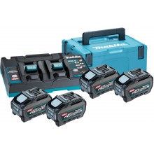 Makita 191U42-2 Zestaw Li-ion XGT 40V 4xBL4050F+1xDC40RB+Makpac