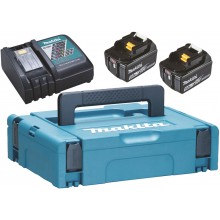 Makita 197624-2 Zestaw akumulatorów 18V 2x5,0Ah + DC18RC + Makpac