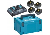 Makita 197626-8 akumulator 4xBL1850B + DC18RD + podwójna ładowarka Makpac 3